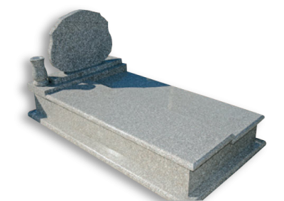 Szint eltolt fedlap tulipános síremlék