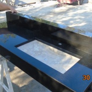 India fekete gránit fürdőszobapult