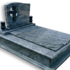 Csepp fedlapos síremlék keresztes fejkő