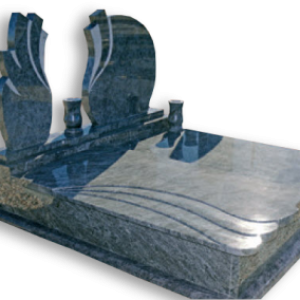 Szinteltolt hullám fedlapos síremlék kétrszes asszimetrikus